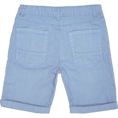 Boys blue denim skinny shorts